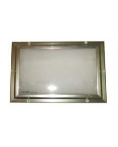 Light fluorescent 24V recessed with rectangular Brass casing & frosted White glass  (Until Stock Lasts)