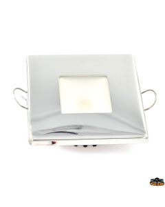 Light LED 12/24V White 3000K 237Lm 3.6W IP65 72mm square recessed ceiling mount