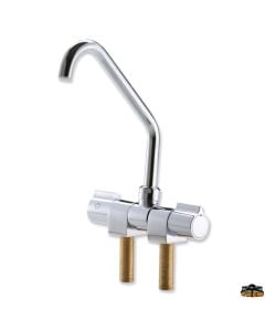 Tap with mixer 2x3/8"M fitting in chromed brass