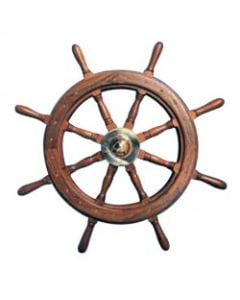 Steering Wheel type 10 Dia. 650 mm Brass fitting 8 spoke teak wheel & rim