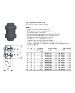 GF Piping Systems Check valve type 562 PVC-U SF