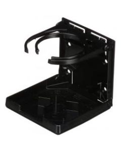 Drink holder fold-up black 2 rings polycarbonate 4-5/8" H x 4-9/16" W x 4-3/4" D