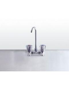Tap Traditional bridge mixer folding & swivelling spout with acrylic knobs