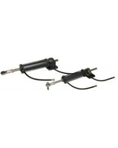 Steering cylinder 1200kgm MT1200B 2638cc 400 mm stroke with connectors for 18 mm OD hose (includes flexible hoses 600 mm)