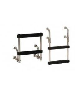 Ladder foldable 2 steps transom "mount Anodized Aluminium 15"L x 16"W, up to 181kg  (Until Stock Lasts)