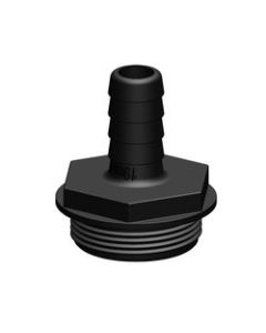 Hose connector Black 1-1/2" x 19 mm BSP GRP
