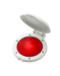 Switch foot FSWR 12/24V Red with white bezel & water proof cover until stock lasts