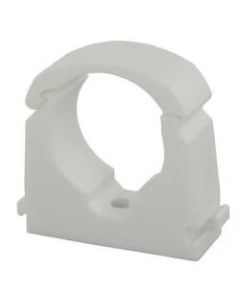 Pipe clip 15 mm White (plastic)