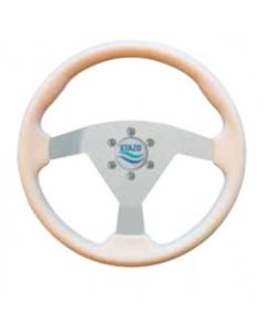 Steering Wheel type 62 Dia. 350 mm silver anodized centre with PU foam grip