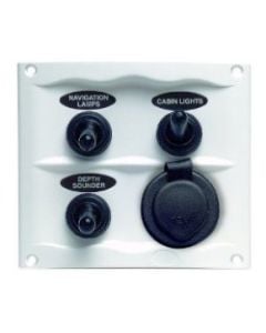 Panel waterproof White 3 switch