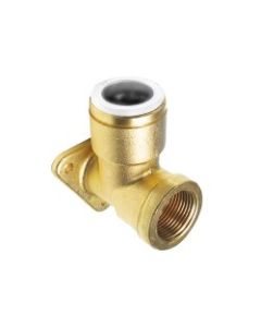 Elbow Brass 15mmx1/2" BSP short version with back plate