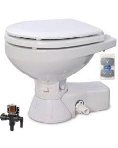 Toilet regular 24V+solenoid valve & upgraded ceramic bowl quiet flush type