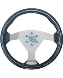 Steering Wheel type83 Dia.350 silver anodized centre Carbon textured sport rim