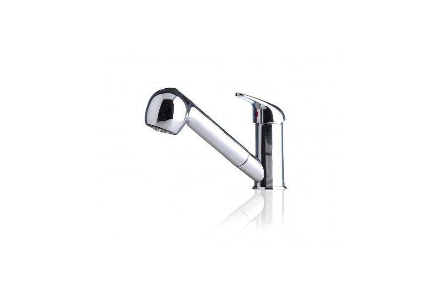 Mixer compact with pull-out shower