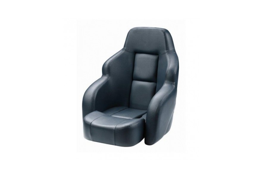 Seat helm COMMANDER CHCOMB flip-up squab fixed armrest with Blue artificial leather upholstery without pedestal