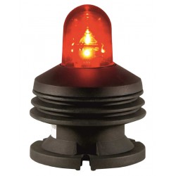 Signalling LED Red DHR73 DC+AC dual power supply (24VDC & 90-265VAC) base mount light