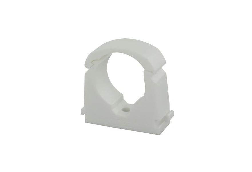Pipe clip 15 mm White (plastic)