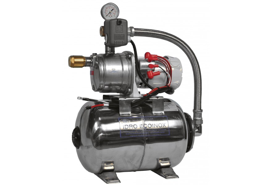 Pump IDRO ECOINOX 2 0.45kW 400V 3Ph 50Hz with 20L tank water pressure system