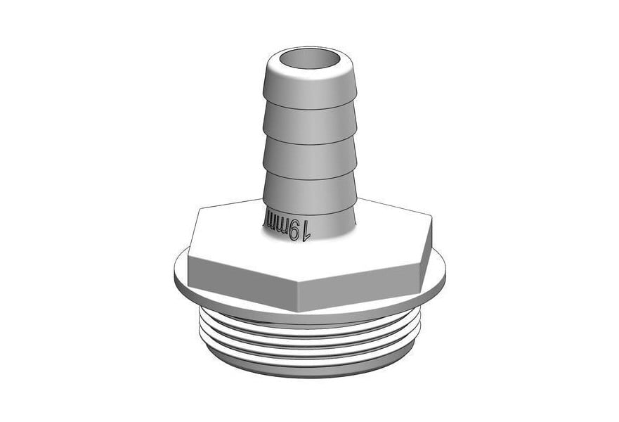 Hose connector White 1-1/2 