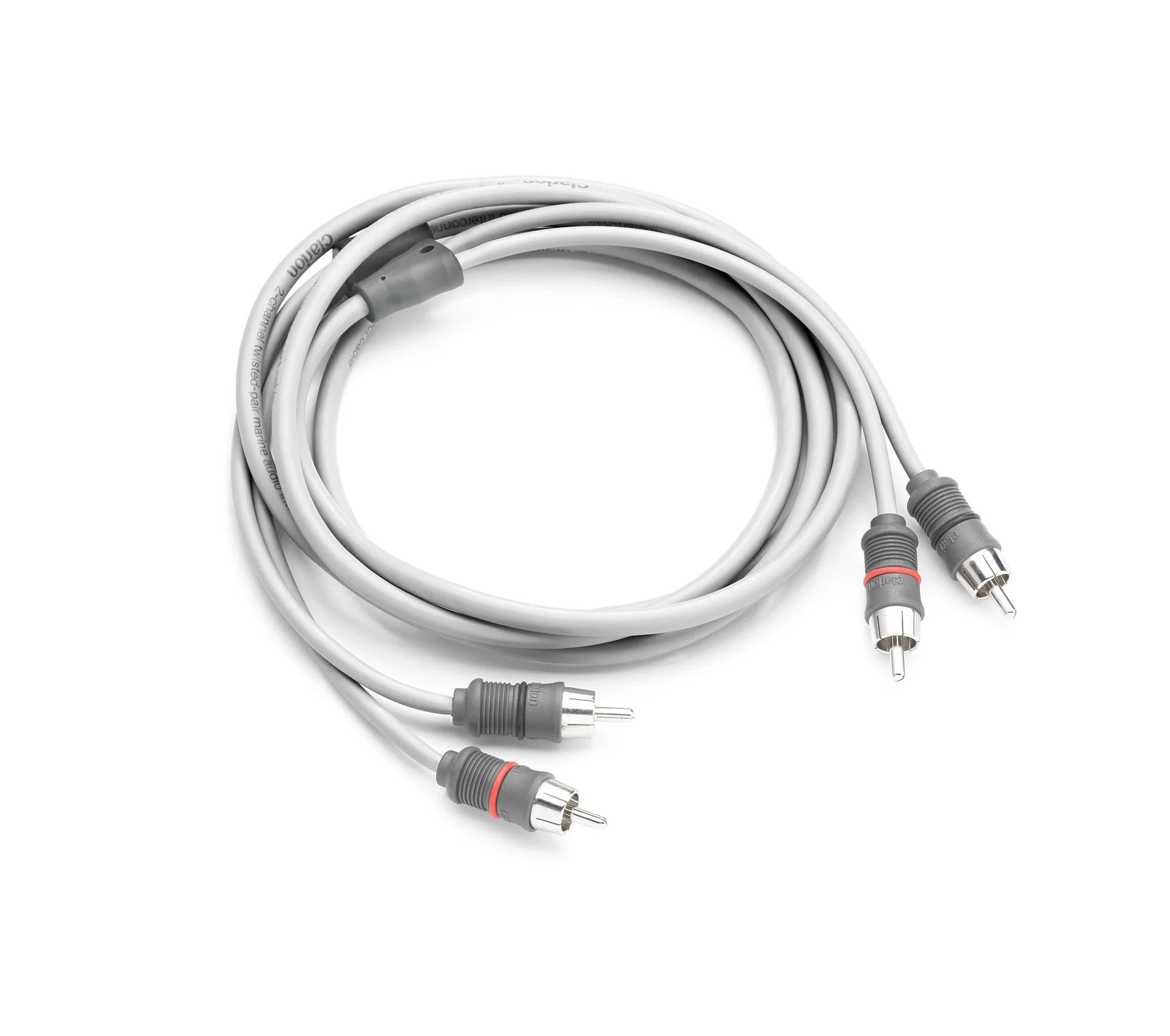 Cable audio interconnect 6ft 2 CH twisted pair RCA with brass connect connectors