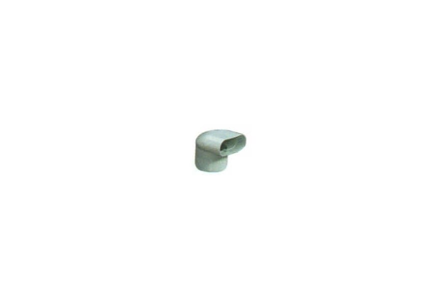 Duct oval elbow 90 deg. adaptor 100 x 40 mm to round Dia. 100 mm