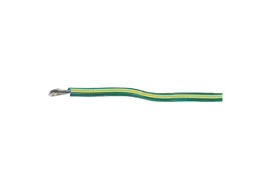 Cable 10 AWG 25 ft Green + Yellow