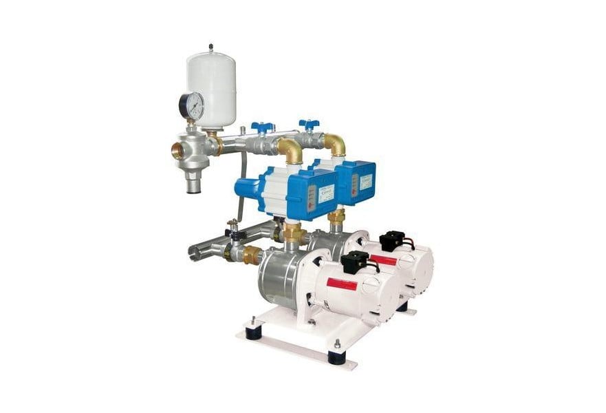 Pump group 2 ECOINOX 518 CE 230V 1Ph 50Hz 1.1 + 1.1 kW horizontal execution 2x 100 Lpm water pressure system