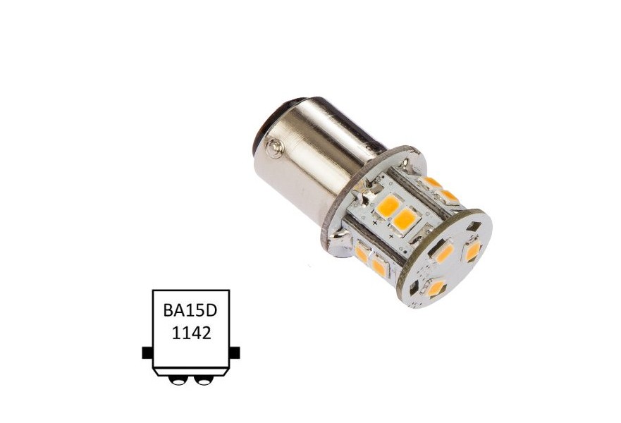 Bulb LED navigation Bay15D-T13-RD retrofit 12-24V 1.8W Bay15D base
