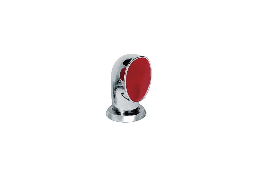 Ventilator cowl JER316R ID75 mm SS316 with red interior air flow area 44.2 cm2 includes ring & nut