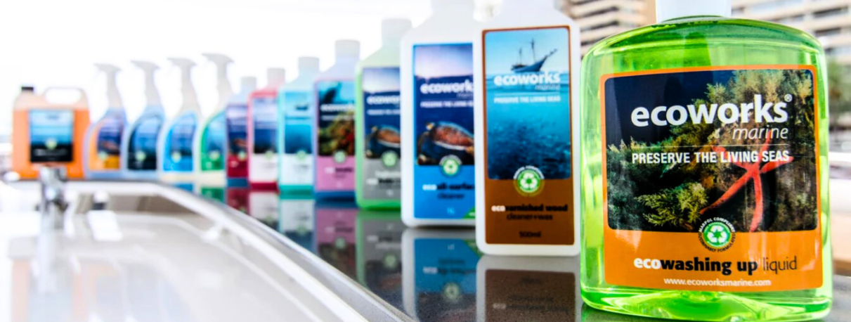 Keep your boat or yacht clean without harming the environment with Ecoworks cleaning products.